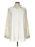 DKNY Color Block Ivory Long Sleeve Blouse Size L - photo 1