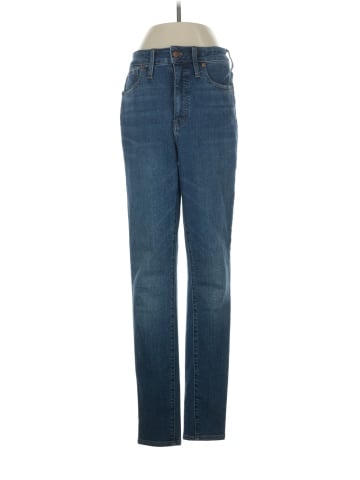Madewell Tall Curvy High-Rise Skinny Jeans in Wendover Wash: TENCEL&trade; Denim Edition (view 1)