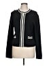 J.Crew 100% Cotton Stripes Black Jacket Size L - photo 1