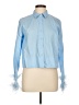 J.Crew Collection 100% Cotton Blue Long Sleeve Blouse Size 10 - photo 1