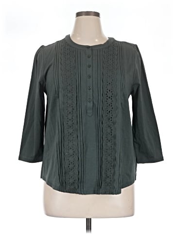 Lands' End 3/4 Sleeve Blouse (view 1)