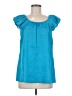 Express Design Studio 100% Polyester Teal Short Sleeve Blouse Size M - photo 1