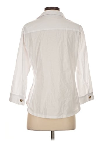 Unbranded 3/4 Sleeve Button-Down Shirt (view 2)