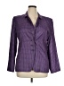 Carlisle 100% Silk Houndstooth Purple Silk Blazer Size 14 - photo 1