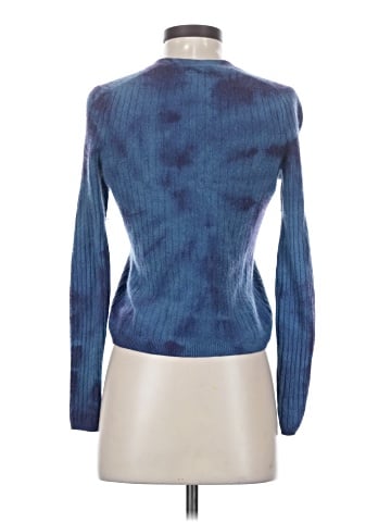 Madewell Tie-Dye Cashmere Ribbed Slim Cardigan Sweater (view 2)