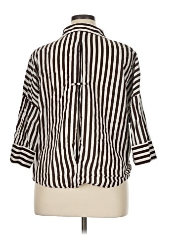 Zara 3/4 Sleeve Button-Down Shirt (view 2)