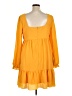 BCBG Paris Solid Yellow Casual Dress Size XL - photo 2