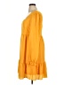 BCBG Paris Solid Yellow Casual Dress Size XL - photo 5