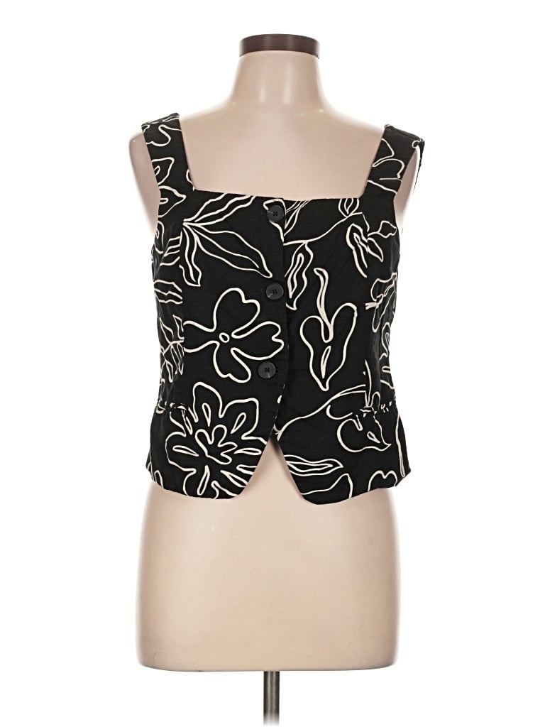 Pre-owned Mng Sleeveless Top Black Sweetheart Neckline Tops