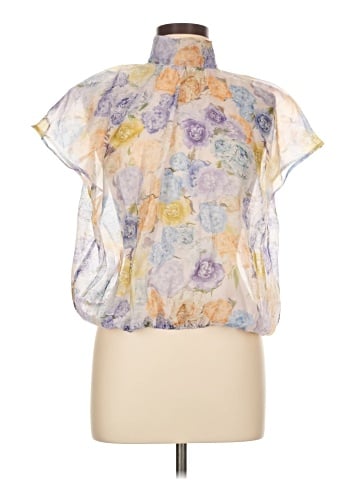 New York & Company Short Sleeve Blouse (view 1)
