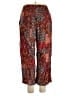 Torrid 100% Rayon Print Red Casual Pants Size 1X Plus (1) - photo 2