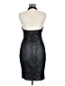 Bebe 100% Polyester Metallic Black Cocktail Dress Size 8 - photo 2