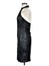 Bebe 100% Polyester Metallic Black Cocktail Dress Size 8 - photo 5