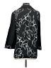 MING WANG 100% Polyester Color Block Graphic Floral Black 3/4 Sleeve Blouse Size S - photo 2
