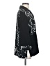 MING WANG 100% Polyester Color Block Graphic Floral Black 3/4 Sleeve Blouse Size S - photo 4