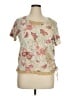 Basic Editions Floral Ivory Short Sleeve T-Shirt Size 1X - photo 1
