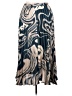 T Tahari 100% Polyester Print Blue Teal Casual Skirt Size 14 - photo 1