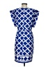 Eliza J 100% Polyester Argyle Blue Cocktail Dress Size 4 - photo 2