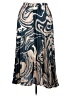 T Tahari 100% Polyester Print Blue Teal Casual Skirt Size 14 - photo 2