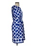 Eliza J 100% Polyester Argyle Blue Cocktail Dress Size 4 - photo 4