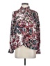 Rose + Olive 100% Polyester Floral Red Burgundy Long Sleeve Blouse Size S - photo 1