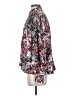 Rose + Olive 100% Polyester Floral Red Burgundy Long Sleeve Blouse Size S - photo 5