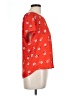 Banana Republic 100% Polyester Red Short Sleeve Blouse Size Lg Petite - photo 4