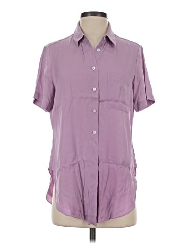 Theory Short Sleeve Silk Top (view 1)