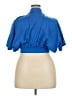 Unbranded 100% Polyester Blue Short Sleeve Blouse Size 2XL - photo 2