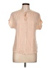 Rebecca Taylor Tan Short Sleeve Blouse Size L (estimated) - photo 1