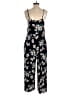 Aeropostale 100% Rayon Floral Black Jumpsuit Size S - photo 2