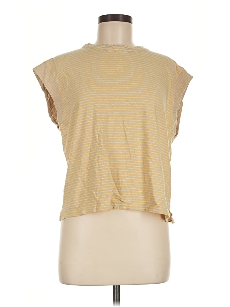 Pre-owned Madewell Sleeveless T-shirt In Gold
