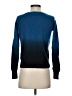 360 Cashmere 100% Cashmere Color Block Blue Cashmere Pullover Sweater Size XS - photo 2