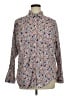St. John's Bay Floral Blue Long Sleeve Button-Down Shirt Size 1X - photo 1