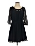 BCX 100% Polyester Solid Black Casual Dress Size S - photo 1