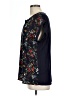 Papermoon 100% Polyester Floral Black Short Sleeve Blouse Size L - photo 5