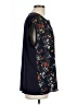 Papermoon 100% Polyester Floral Black Short Sleeve Blouse Size L - photo 4