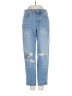 Melville 100% Cotton Hearts Blue Jeans Size 25 waist - photo 1