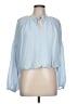 WAYF 100% Polyester Blue Long Sleeve Blouse Size L - photo 1