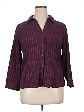 Laura Scott 3/4 Sleeve Button-Down Shirt (view 1)