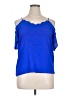 Monteau Blue Short Sleeve Top Size XL - photo 1
