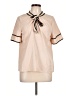 Shein Tan Short Sleeve Blouse Size 12 - photo 1