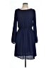 Everly 100% Polyester Solid Blue Casual Dress Size L - photo 1