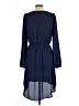 Everly 100% Polyester Solid Blue Casual Dress Size L - photo 2
