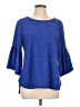Apt. 9 Blue 3/4 Sleeve Blouse Size L - photo 1
