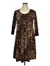 MICHAEL Michael Kors Animal Print Brown Casual Dress Size 1X - photo 1