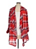 New York Laundry 100% Polyester Plaid Red Kimono Size 1X - photo 1