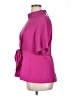 Gracia 100% Polyester Pink Short Sleeve Blouse Size 1X - photo 5