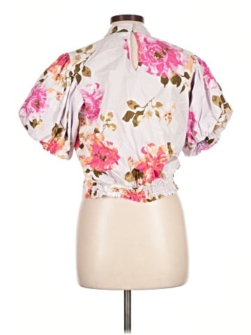 New York & Company Short Sleeve Blouse (view 2)