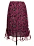 Alfred Dunner 100% Polyester Paisley Burgundy Formal Skirt Size 12 Petite - photo 2